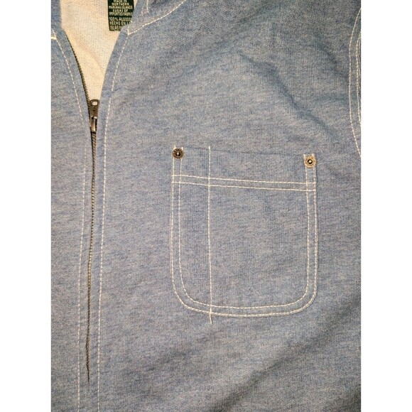 Ralph Lauren Jacket Women's 2X Full Zip Light Blue Hooded Old Money Green Label - Picture 7 of 9